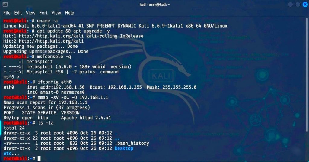 Kali Linux commands list